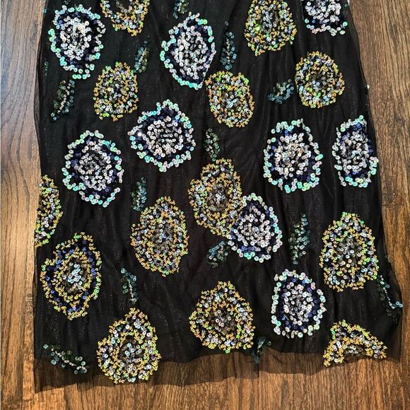 Anthropologie Floral Sequin Dress Let me Be-Q15 - Picture 10 of 14